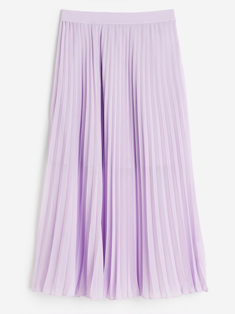 H&M Lilac Pleated Chiffon Midi Skirt Size XS